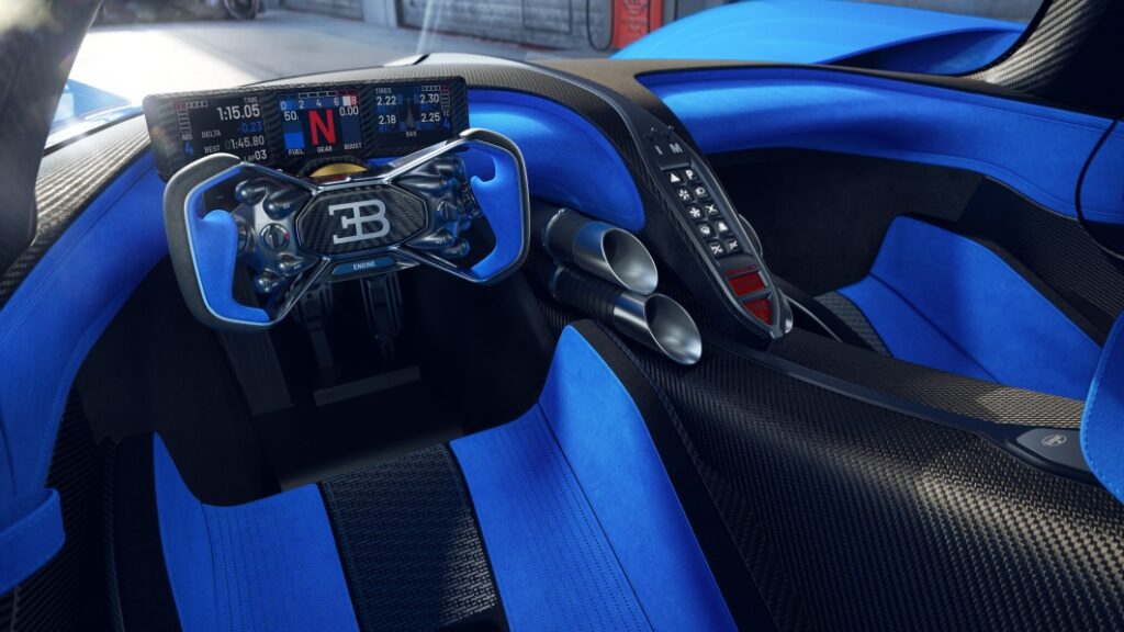 Bugatti reveals track-only Bolide's purpose-designed interior