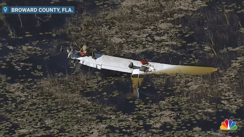 Crashed Pilot Spends Nine Gator-Fearing Hours Stranded On Plane Wing In Everglades