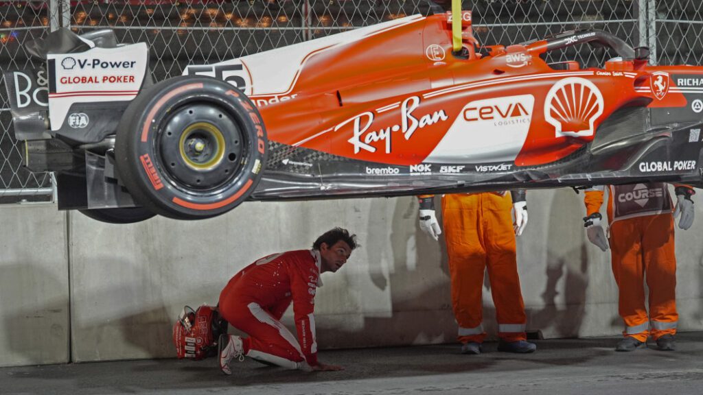 F1 off to rough Las Vegas start. Ferrari damaged, fans told to leave before practice ends at 4 a.m.