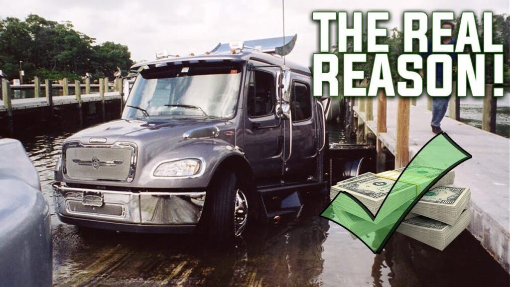 Here's Why Trucks Slide Into The Water At Boat Ramps