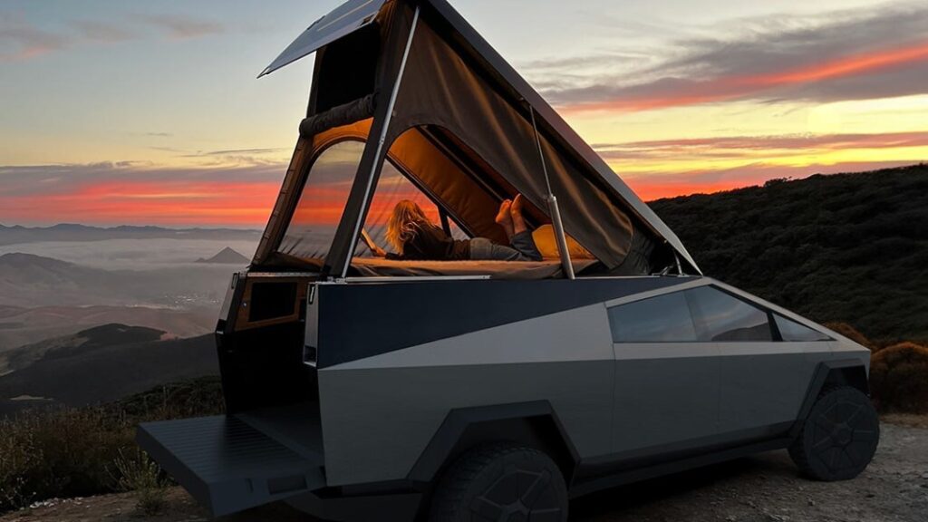 See inside the prototype for a new $24,000 Tesla Cybertruck camper attachment