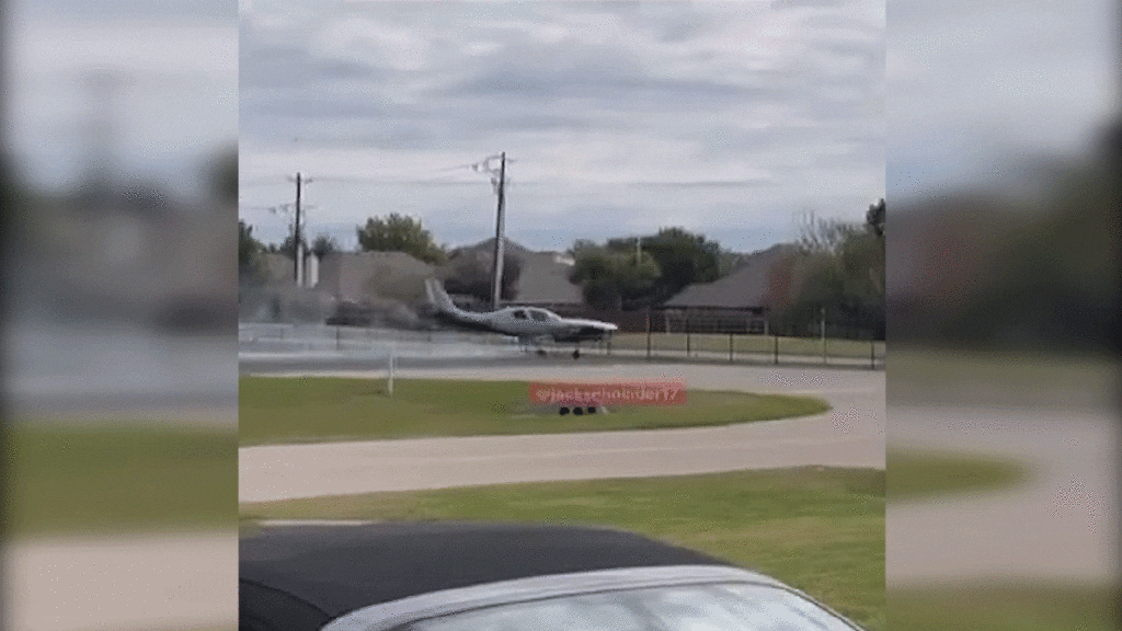 Watch A Plane Smash Into A Car During An Emergency Landing