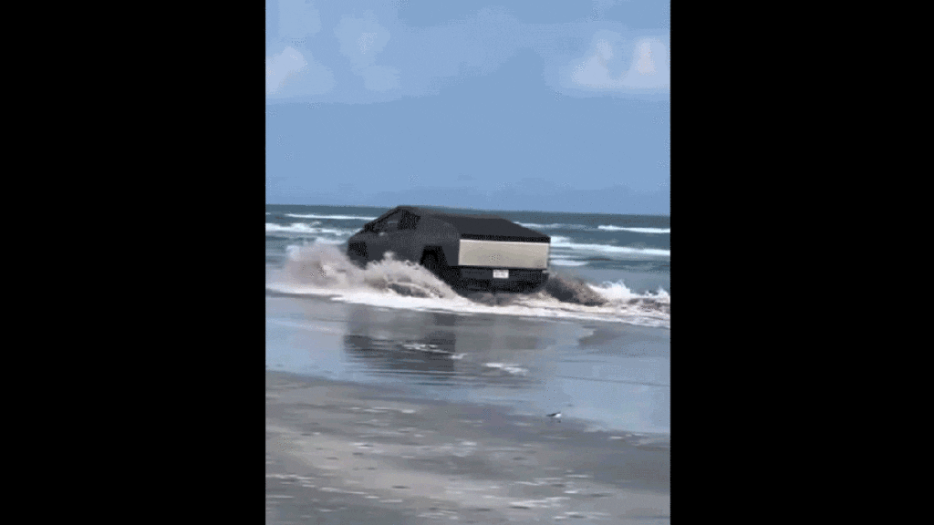 Watch A Tesla Cybertruck Drive Into The Ocean