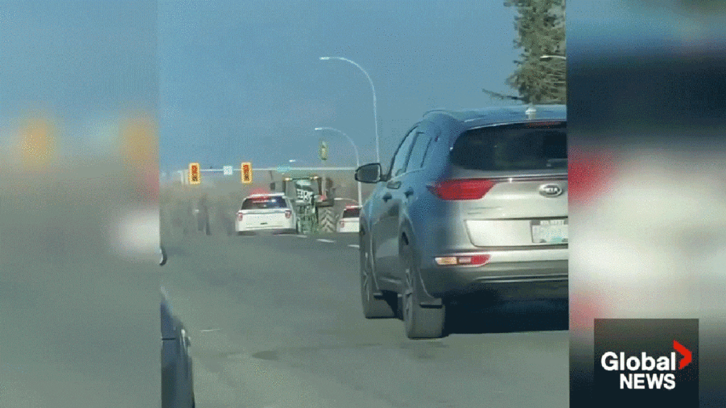 Watch Cops PIT Maneuver A Giant John Deere Tractor