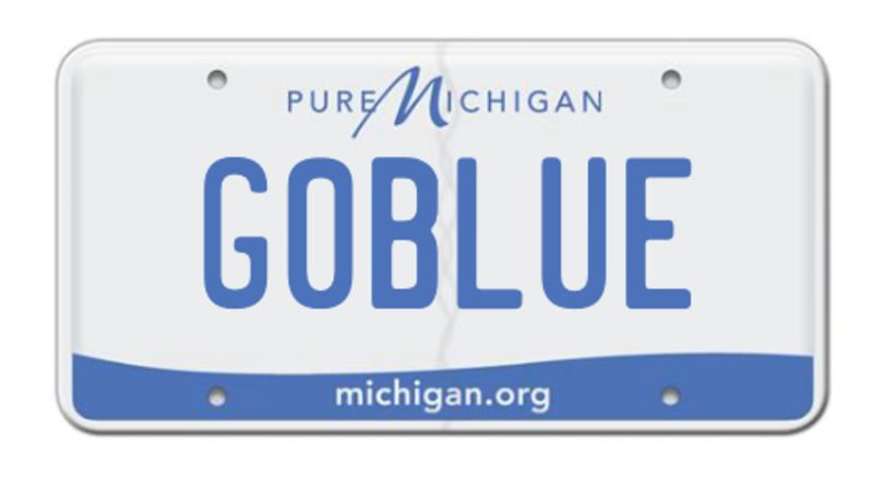 'GOBLUE' gone: Michigan grad sues after state gives away his license plate