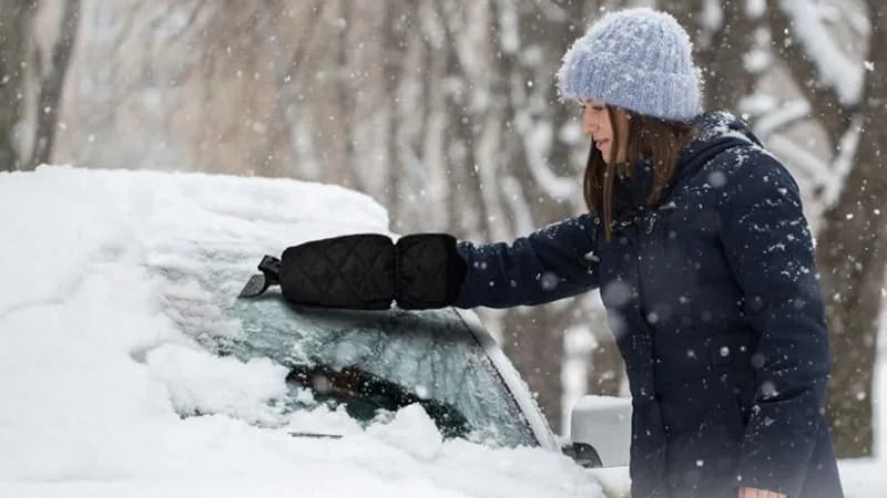 EcoNour Ice Scraper Mitt for Car Windshield