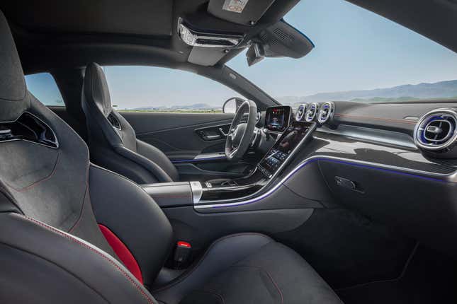 Interior view of a Mercedes-AMG CLE53 coupe