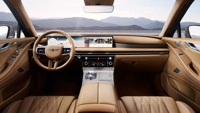 Interior view of a Genesis G80