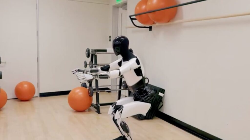 Tesla's humanoid robot Optimus can now squat and pick up an egg