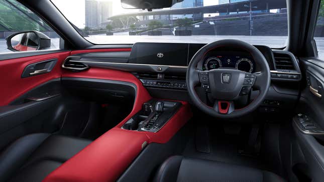 Dashboard view of a Toyota Crown Sport