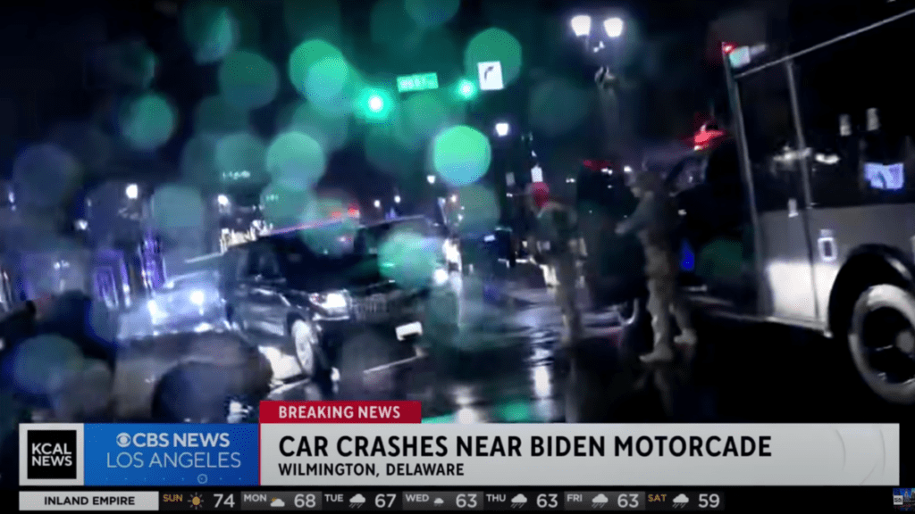 Car Slams Into SUV In President Biden's Motorcade