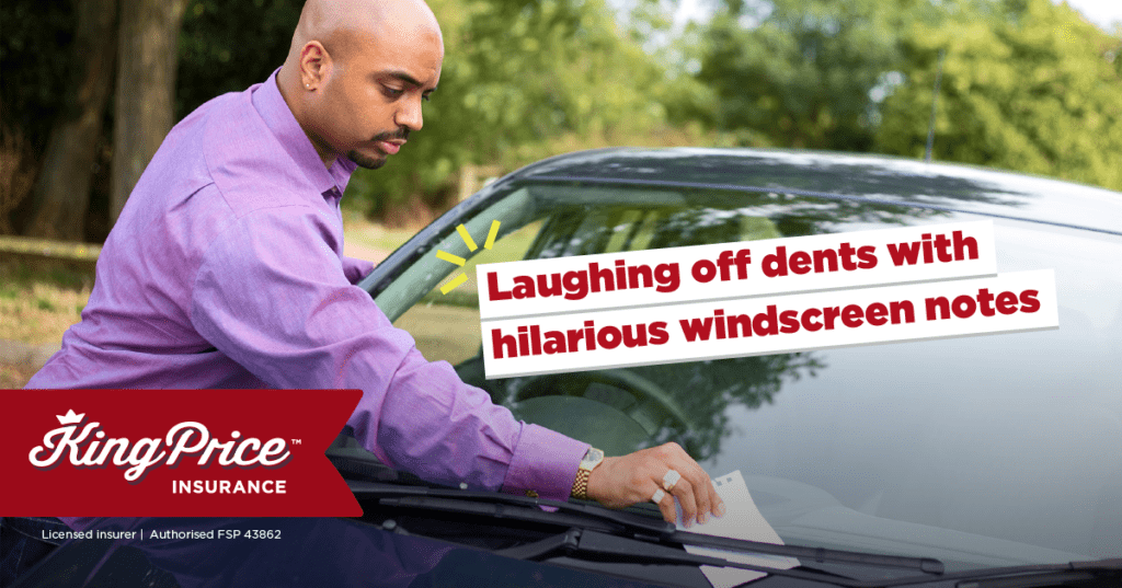 Laughing off dents with hilarious windscreen notes