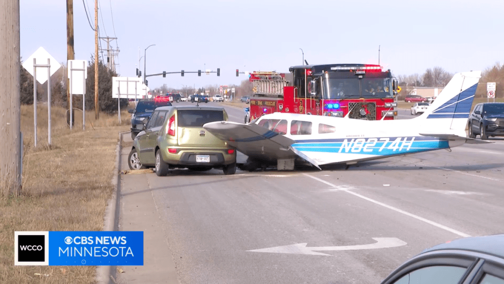 Plane Crashes Into Car On Freeway During Busy Rush Hour Traffic