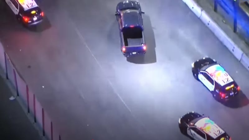 Watch this reverse car chase through downtown Los Angeles