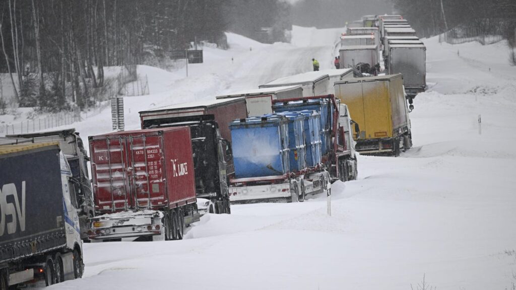 Snowstorm Traps 1,000 Vehicles On Swedish Highway For Up To 20 Hours