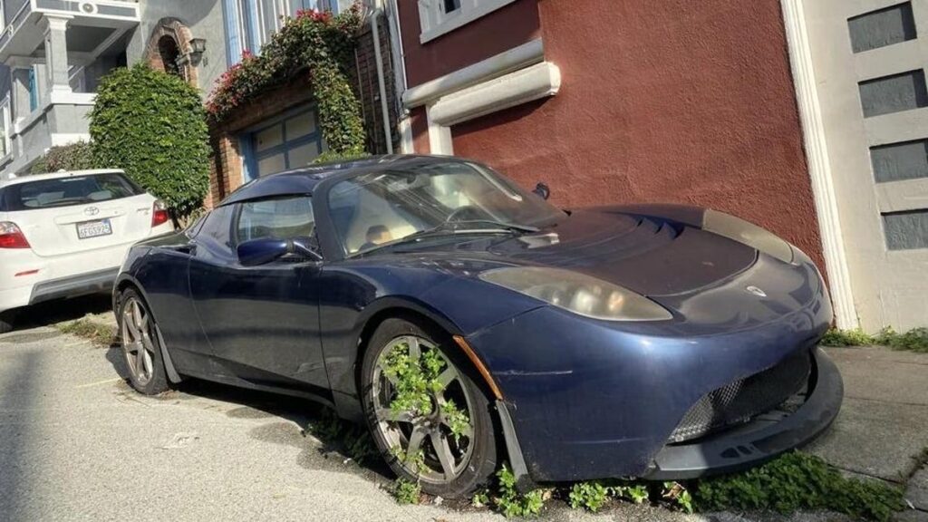 Dear Readers, Find The Weed-Ridden Tesla Roadster In San Francisco And We’ll Send You A Hat