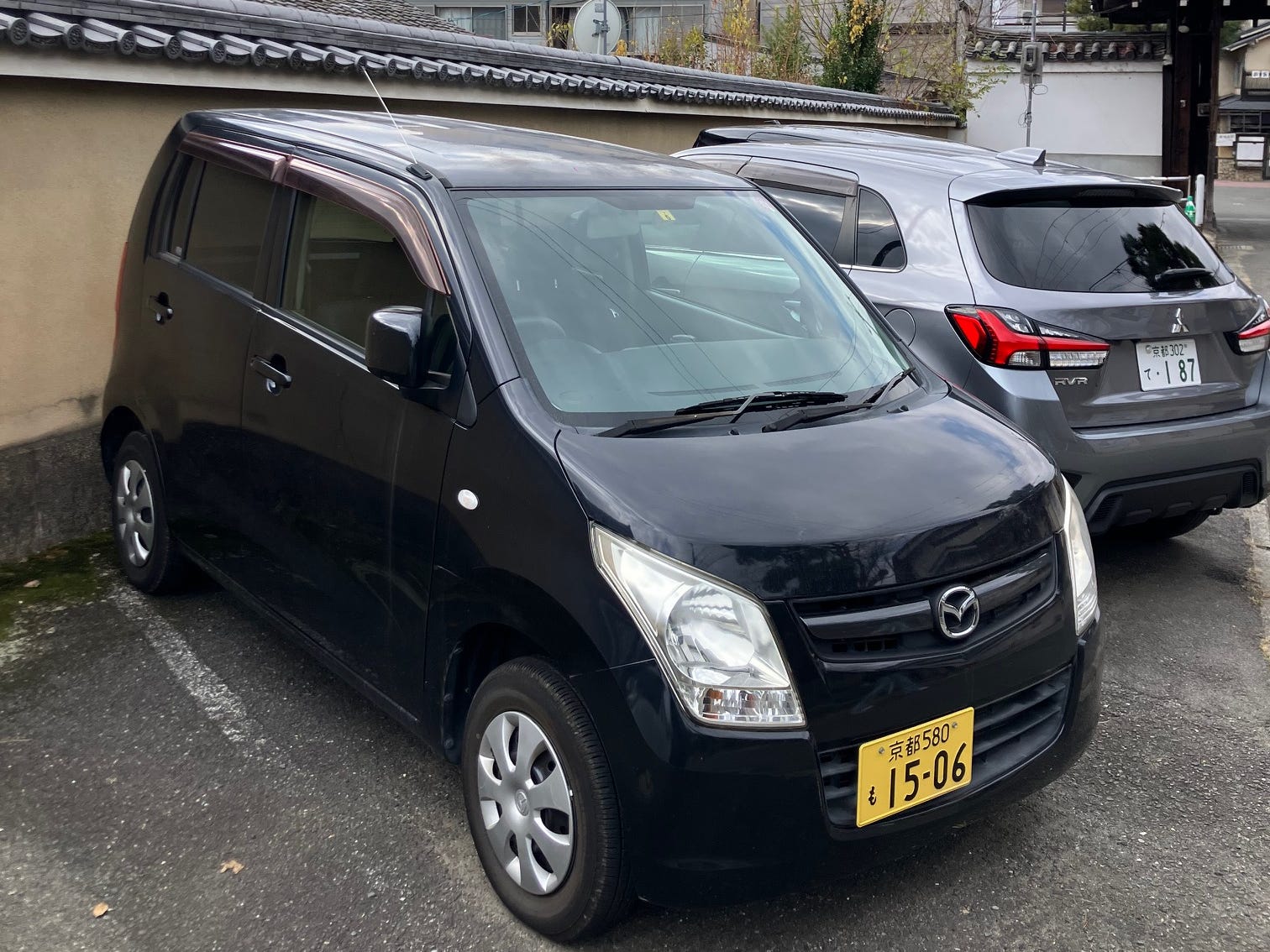 A Mazda AZ-Wagon parked in Japan