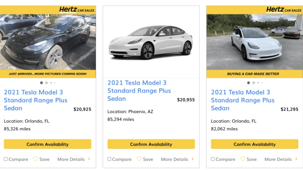 Hertz selling 20,000 EVs, will replace with gas-powered vehicles