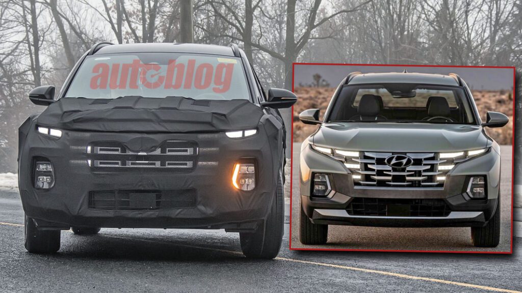 Hyundai Santa Cruz spy photos reveal light refresh