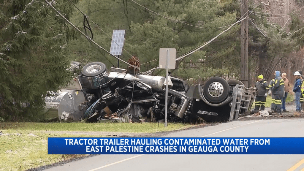 Truck Crash Spills Hazardous Material From East Palestine Train Derailment