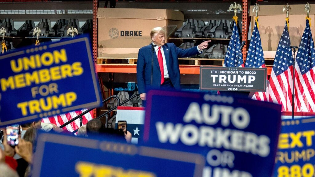 Trump Spent $20,000 For Rally Featuring Non-Union Workers Holding 'Union Members For Trump' Signs