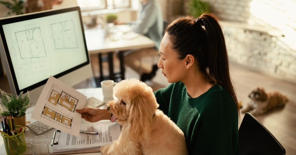 Pets are helping employees sit and stay in a job