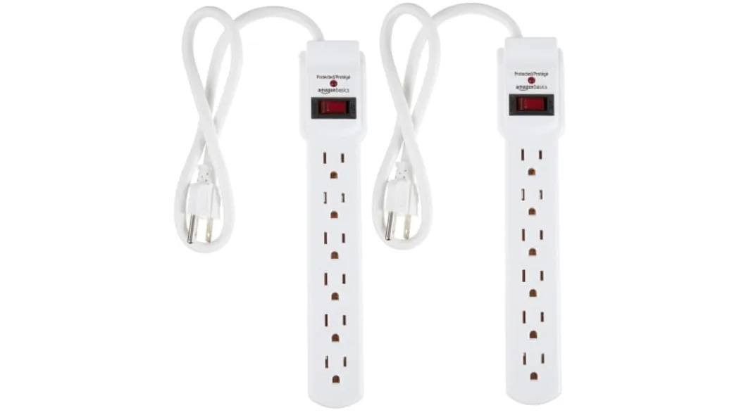 Amazon Basics 6-Outlet White