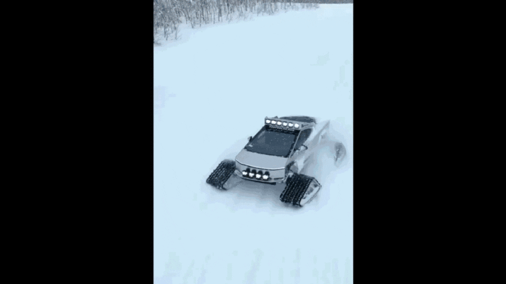 A Cybertruck On Treads Is Unfortunately Very Cool