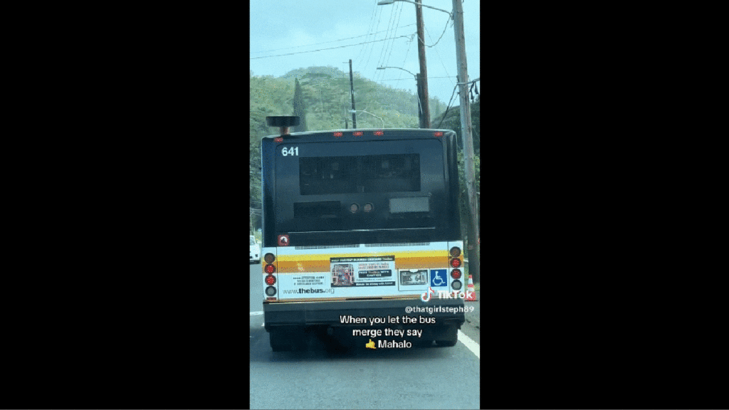 Bus Drivers In Hawaii Can Throw Up A Digital Shaka When You Let Them Merge