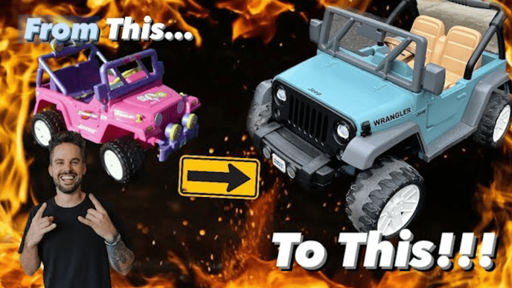 Dad Customizes His Daughter's Old Power Wheels Jeep, Makes A Badass Little Truck