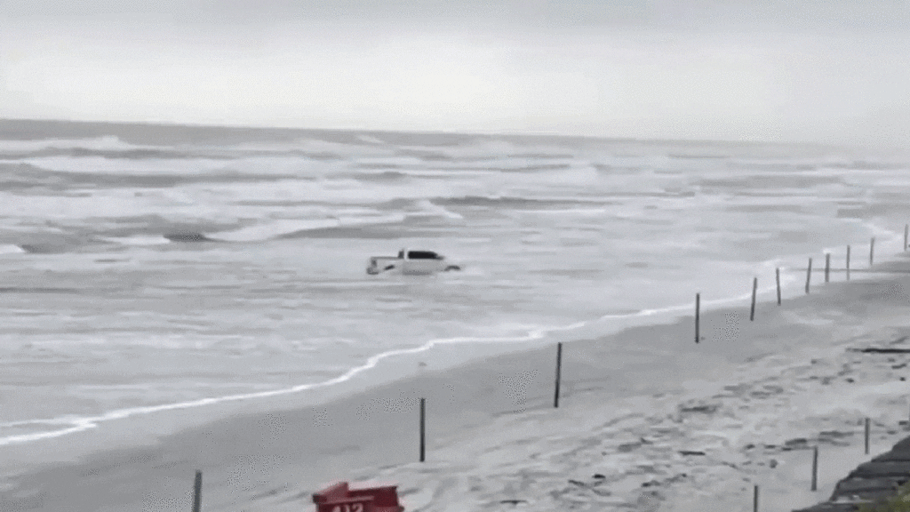 Dudes Rock: Florida Man Drives Truck Into Ocean To See If It Can Surf