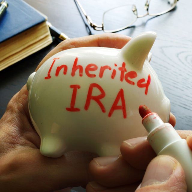Inherited IRA written on a piggy bank