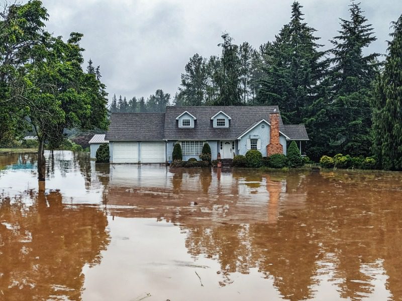 Flooded out house