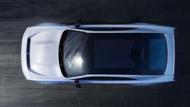 Top-down view of a silver 2024 Dodge Charger Daytona EV