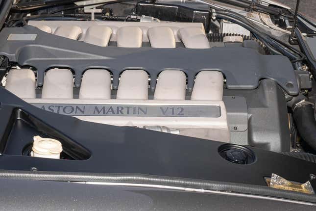 A shot of the naturally aspirated V12 under the hood