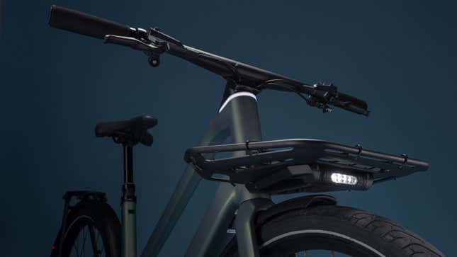 A photo of the luggage rack on the Orbea Diem e-bike. 