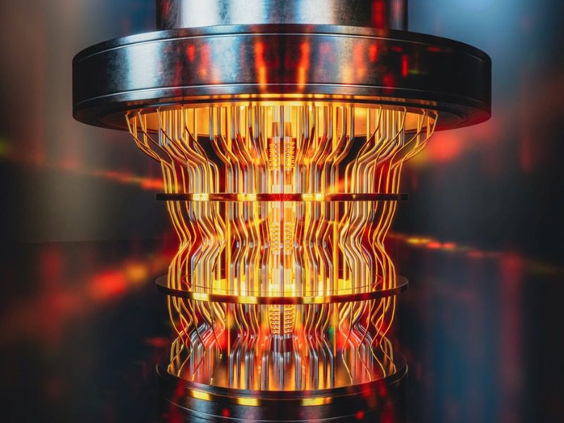 A glowing quantum computer