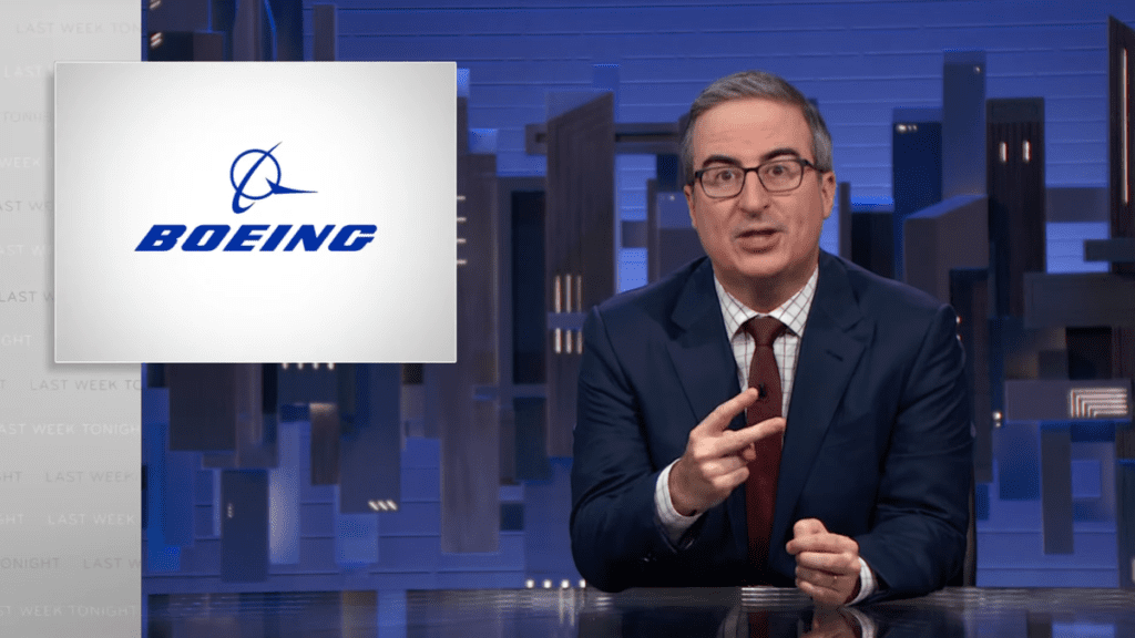 John Oliver Explains How All Of Boeing's Problems Can Be Traced Back To Stock Buybacks And Incompetent Leadership