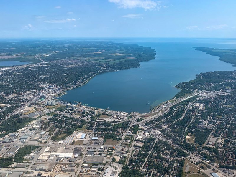 Aerial view near Barrie, Ontario