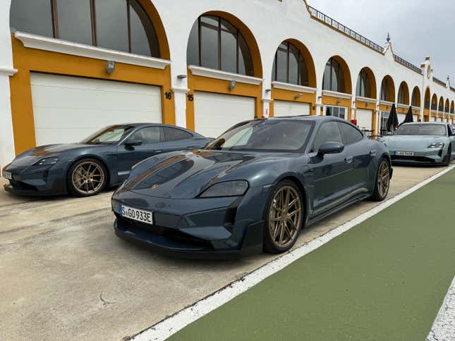 The car in the foreground is the first Turbo GT I drive on track.