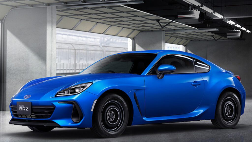 The Subaru BRZ Cup Car Basic is a turnkey factory race car with a roll cage