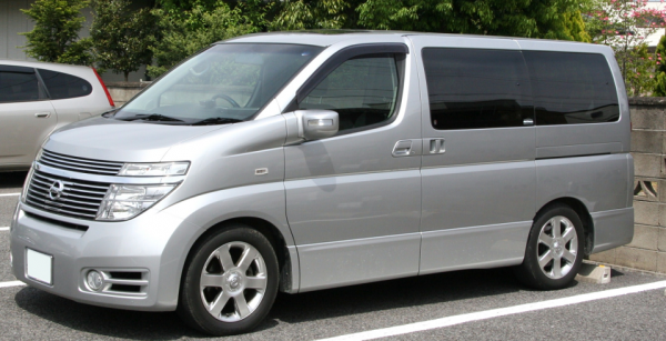 Nissan Elgrand parked outside