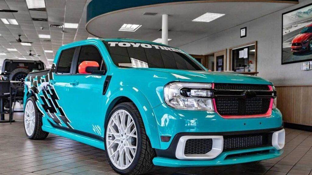 This SEMA Ford Maverick Show Truck Is A Symphony In Teal