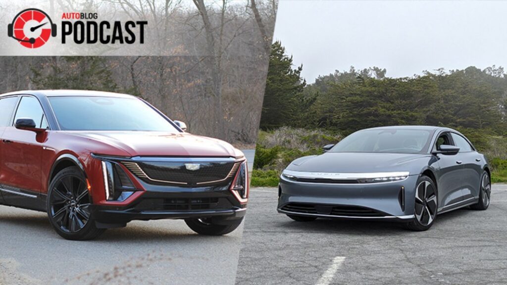 Driving the Cadillac Lyriq, Hyundai Santa Fe and a bunch of Lucid Airs | Autoblog Podcast #828