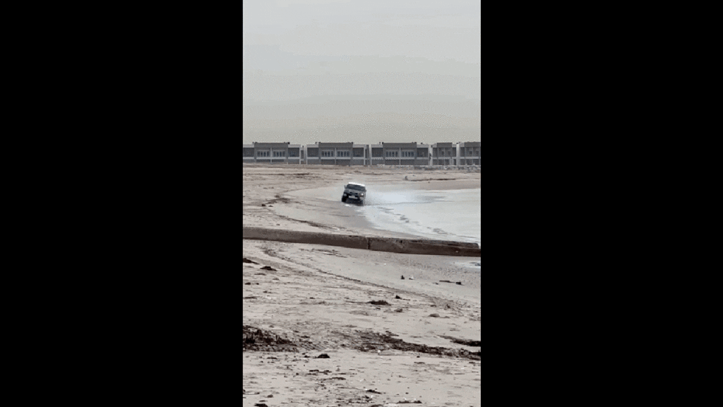 Immaculate Ejection: Guy Survives Being Flung Into The Ocean By Rolling FJ Cruiser