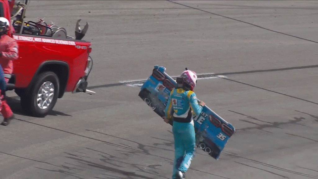 NASCAR Driver's Bumper-Throwing Tantrum Earns Him Bumper-Seller Sponsorship