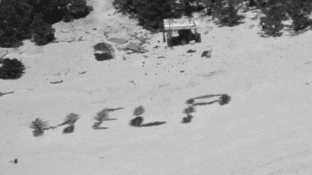 ‘HELP’ Sign Written On Beach Gets Stranded Sailors Rescued From Remote Island