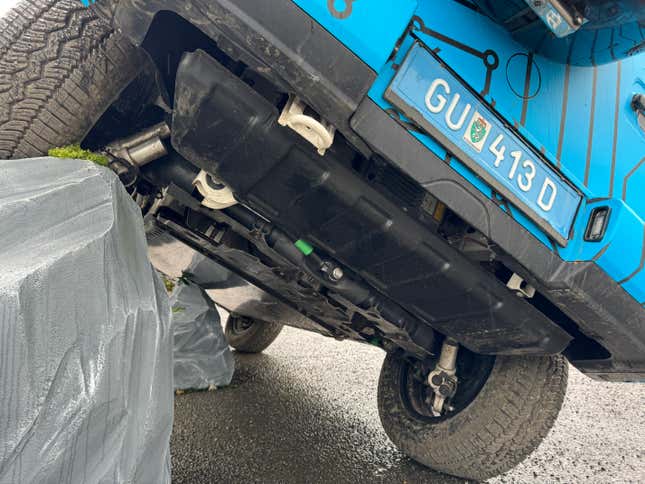 Rear underbody of a Mercedes-Benz G580 EV