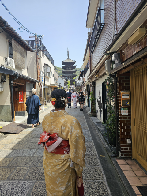 Kyoto In A Kimono in Japan Kiso Valley Japan Image