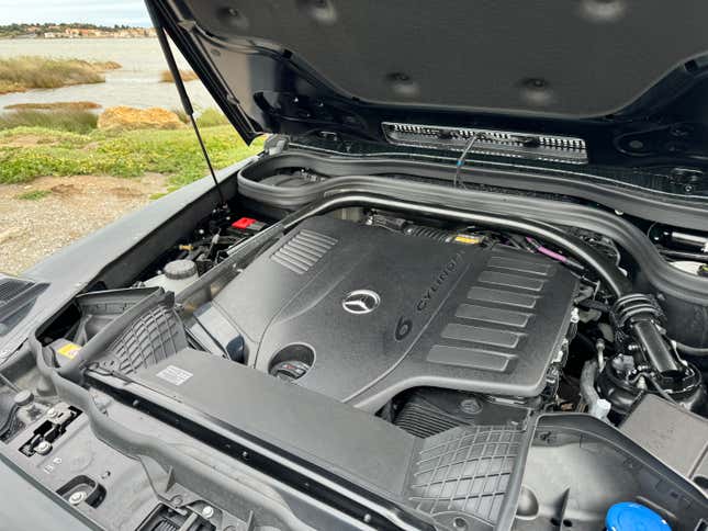 Engine bay of a 2025 Mercedes-Benz G550